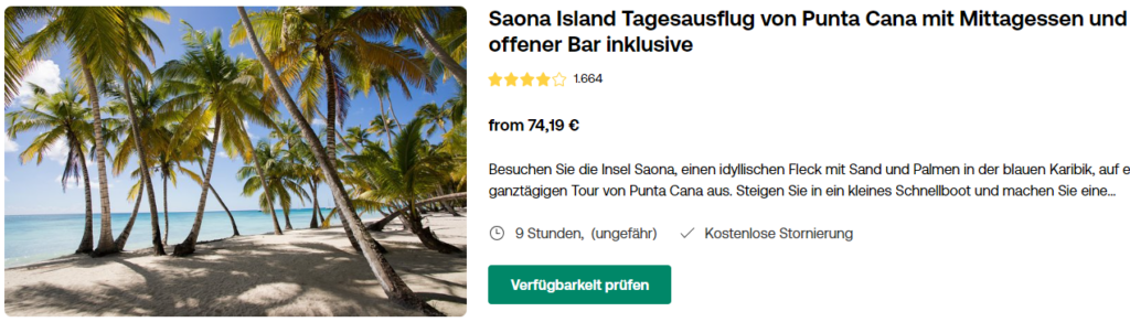 Isla Saona, Insel Saona Ausflug auf Deutsch