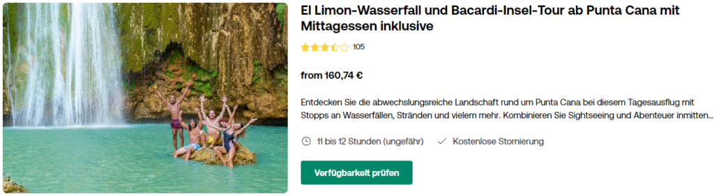 Bacardi Insel Ausflug auf Deutsch