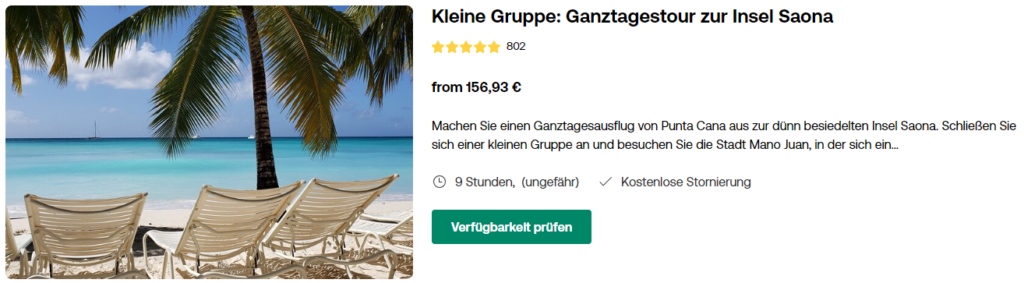 Ausflug Saona Island kleine Gruppe