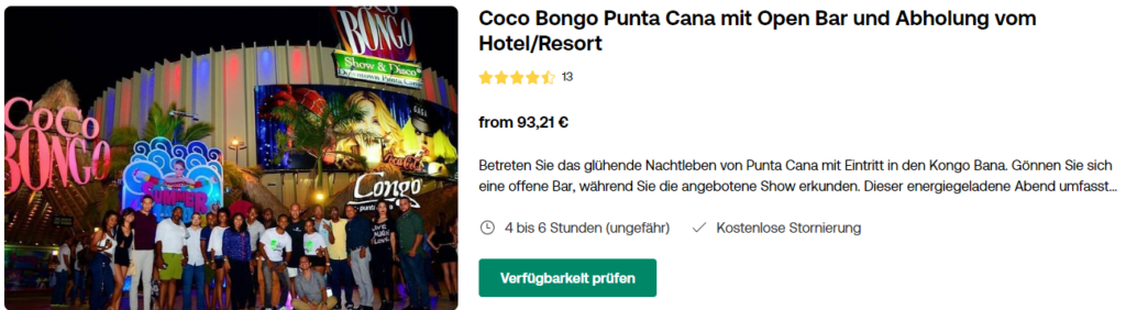 Coco Bongo Punta Cana Tickets