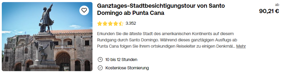 Santo Domingo Tagesauflug auf Deutsch